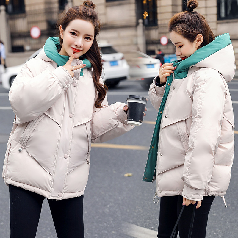 Hàn Quốc phiên bản của quần áo lỏng lẻo bông 2019 bánh mì ngắn quần áo dày quần áo bông sinh viên mùa đông phụ nữ mới của cổ tích thủy triều dễ thương