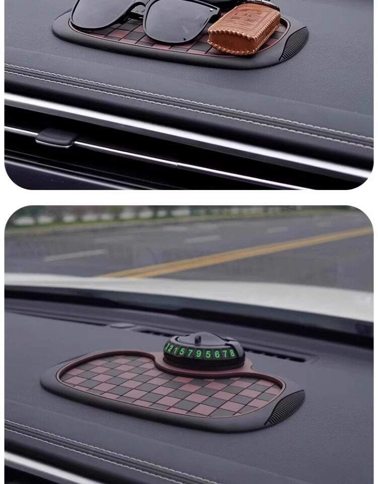 [Anti-Slip, Stable, and High Temperature Resistant] 5-in-1 New Car Anti-Slip Mat, Multifunctional Phone Navigation Holder Number