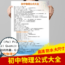 Junior high school physics formula concept definition theorem middle school entrance examination review knowledge points summary wall sticker chart