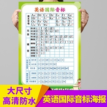 Primary school English International Phonetic Alphabet Children Children 26 English Alphabet 48 Vowel Consonant Wall Sticker