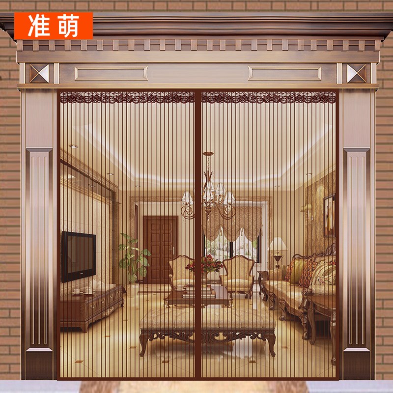Velcro anti-mosquito curtain door high-grade magnetic thickened screen door bedroom summer fly-proof ventilation screen custom