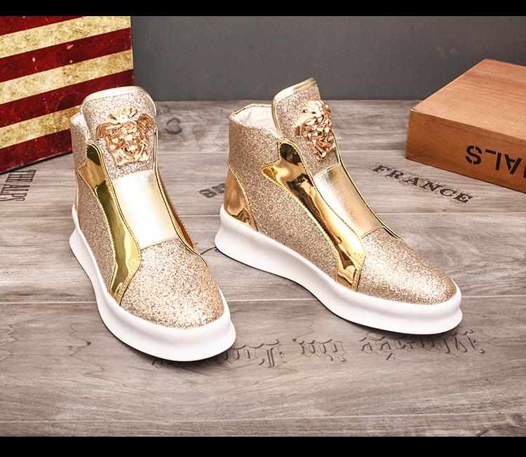 Giày cao cổ châu Âu và Hoa Kỳ cá nhân - Giay cao giày boot nam cao cổ hàn quốc