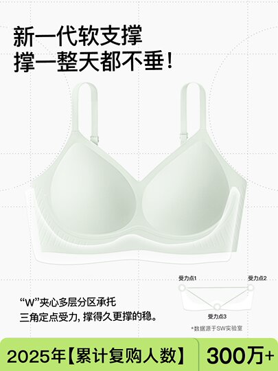 Zhao Jinmai's same style~SecretWorld underwear women's small breast push-up soft support anti-sagging invisible seamless bra