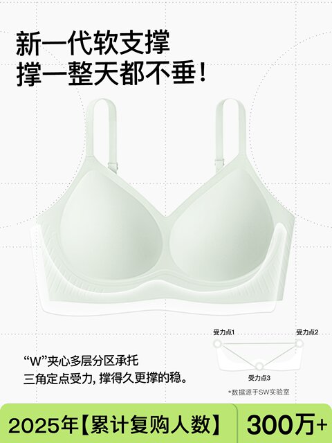 Zhao Jinmai's same style~SecretWorld underwear women's small breast push-up soft support anti-sagging invisible seamless bra