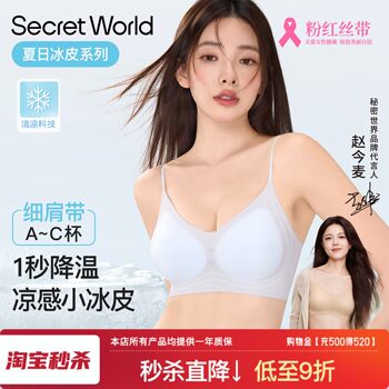 Secretworld Thin Strap Bra for Women with Small Busts, Summer Thin Style, Cool and Breathable, Invisible and Seamless, Side Breast Support Bra