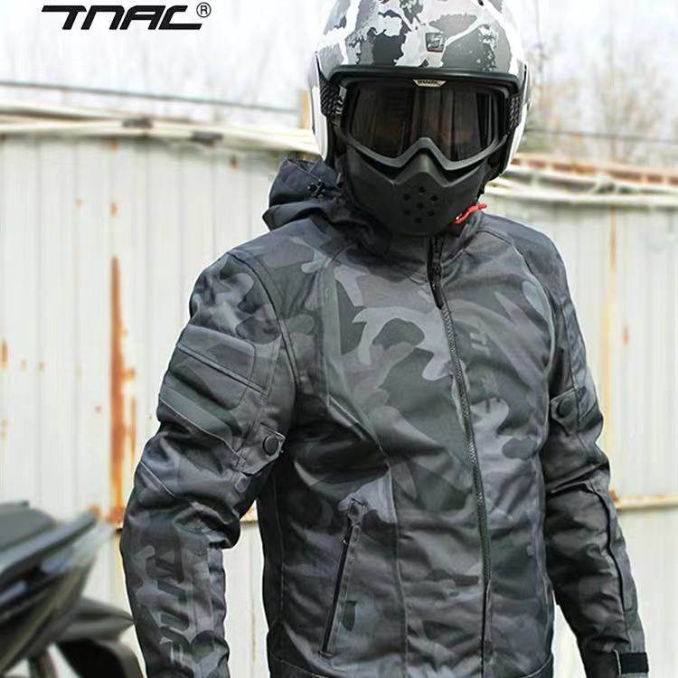 TNAC Tuochi Bat locomotive riding clothing casual men's motorcycle jacket winter waterproof and anti-fall four seasons camouflage clothing