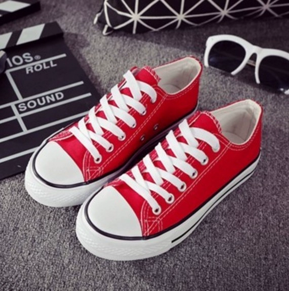 2018 Velcro Phiên bản tiếng Hàn của học sinh trung học cơ sở bằng vải canvas giầy boot nữ