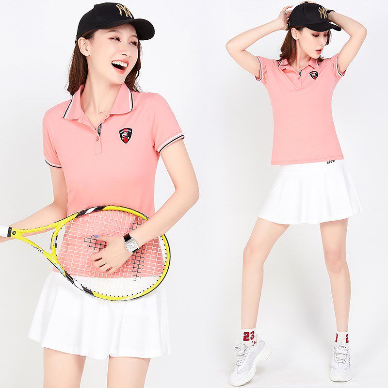 Tennis Suit Sports Suit Skirt Woman Summer 2020 New Short Sleeves Pants Skirt Casual Baseball Badminton Suit Women's Summer 