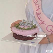 Birthday Party Cake Candle Atmosphere with Gold Silver Rose Gold Co-in English Dessert Baking Decoration