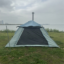 Three seconds to open and easy to set up rain-proof Oxford cloth vinyl sun-proof and UV-proof large outdoor camping tent