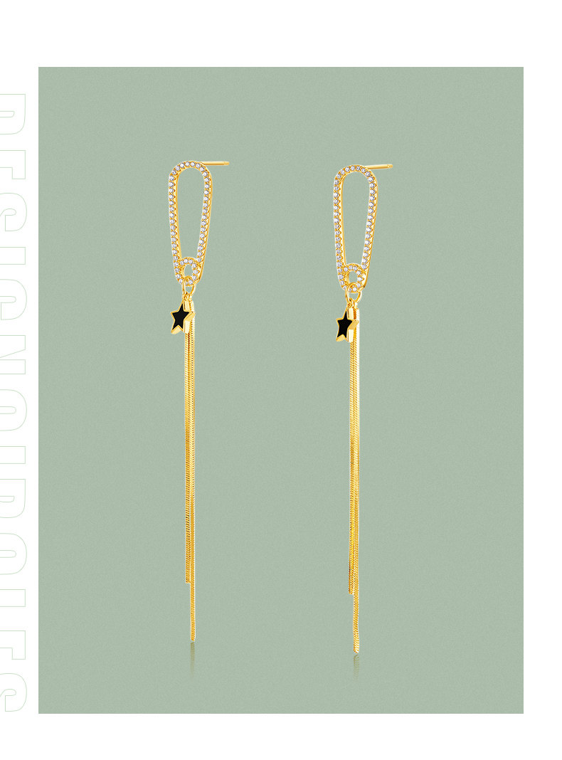 周大生旗下 Design Circles 设界 2022年新款 925银 星星流苏耳坠耳环 双重优惠折后￥189包邮 赠欧舒丹香皂