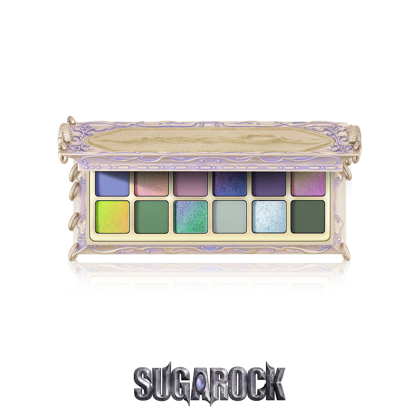 SUGAROCK莲龙青アイシャドウパレット 12色 ゴールドデザイン 6000元的romantz眼影价格，值不值？莲龙青Sugarock 「印记」月痕印记