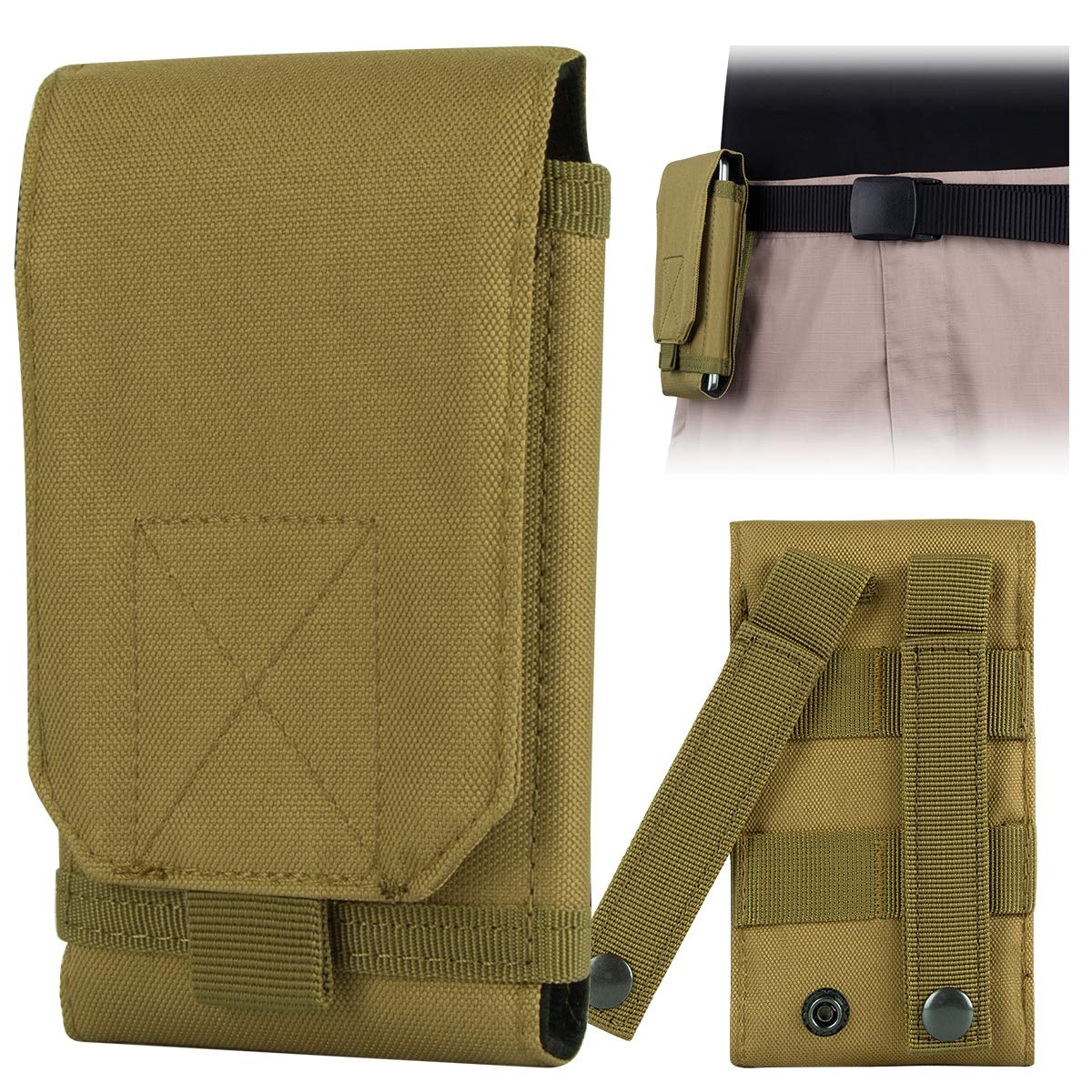 Running travel mobile phone belt bag bag cross waist men vertical running bag men wear belt molle mobile phone bag