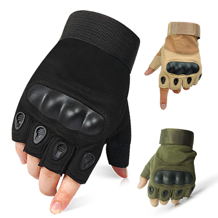 US military tactical gloves men's winter thickened outdoor warm half-finger combat climbing special forces equipment anti-cut wear-resistant