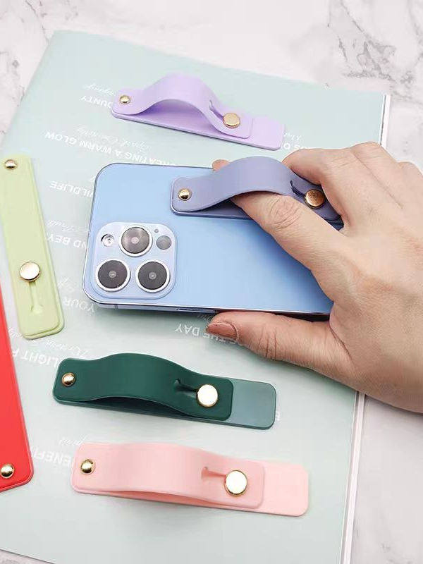 Mobile Phone Push-Pull Ring Holder Stand for Desktop, Lazy People Watching Dramas, Retractable, Simple, Candy-Colored Silicone Multi-Functional Wristband