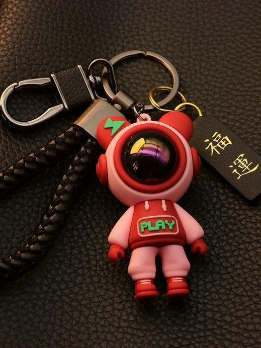 Cartoon Starry Sky Bear Car Keychain Bear Keychain for Men and Women Key Ring Keychain Cartoon Cute Pendant