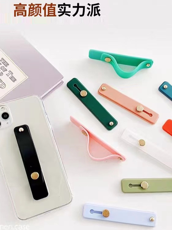 Mobile Phone Push-Pull Ring Holder Stand for Desktop, Lazy People Watching Dramas, Retractable, Simple, Candy-Colored Silicone Multi-Functional Wristband