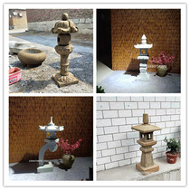 Stone Lantern Japanese courtyard lighting stone carvings lantern like old small stone lamp fitting solar lamp