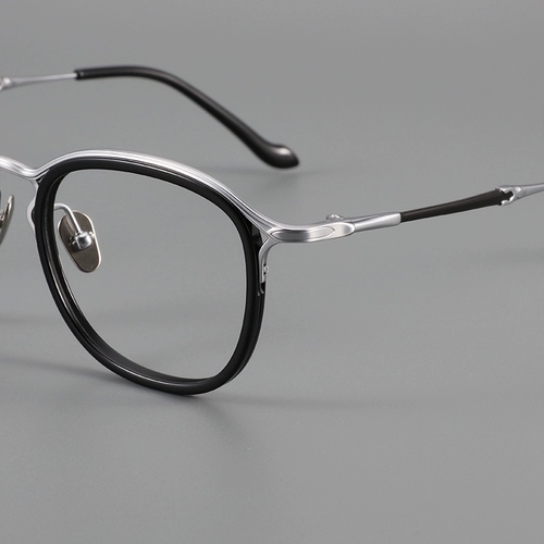 Ультра -светлые ретро -чистые титановые очки мужская миопия может быть совпадает