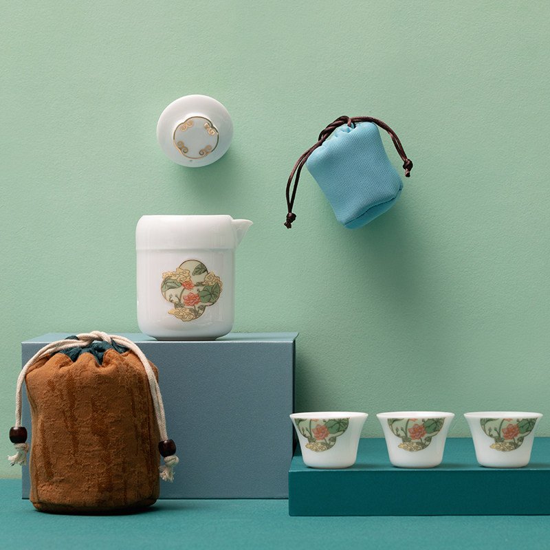 Outdoor Tourist Tea Set Portable Utive Tea With One Pot Three Cups Travel Tea Set Group Light And Luxurious Express Guest Cup