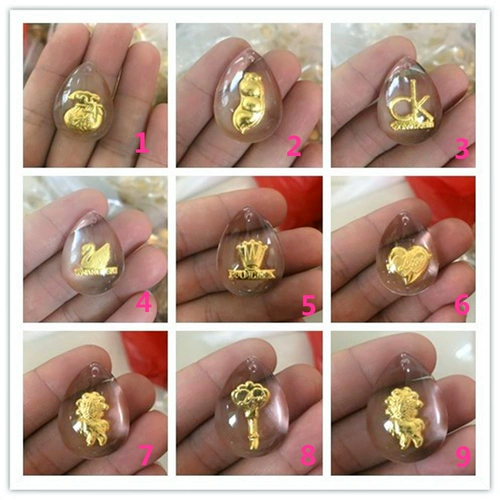 Золотая вода, подвеска из кварца, чай Тегуаньинь, браслет из красной нити для ключей, креативное ожерелье