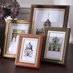 Retro Nostalgic Photo Frame for Display, 5566778810, Light Luxury, with Photo Printing, a 4inch American-Style Picture Frame for Wall Hanging