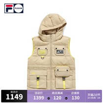 FILA FUSIONxWM White Mountain joint Firestide cards 2021 Winter new sports loose down Machia women
