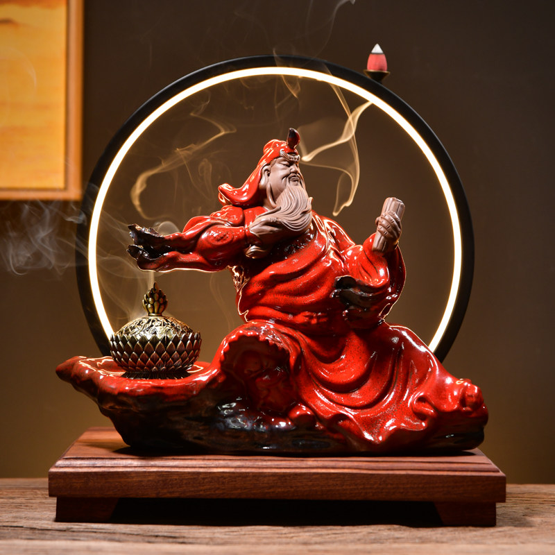 Zeng Guoqing Ceramics Wu Sheng Guan Gong Lucky Guan Yu Wenwu God of Fortune Guan Er Grandpa Fortuna Craft Gift Ornaments Home Furnishing
