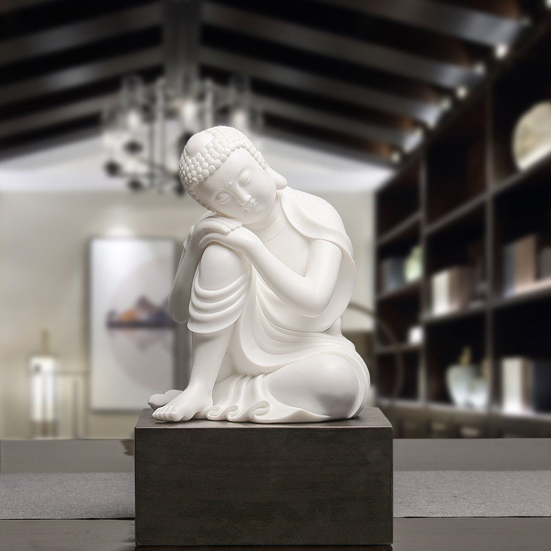 Zheng Jianzhong Creative Chinese-style Zen Pendulum Ware of Ceramics Buddha Home Villa Indoor Book House Xuanguan Tabletop Decorations