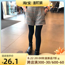Girl Plus Suede Plaid Shorts Winter Dress New Baby Han Version Trendy Thickened Pants Children Foreign Air 100 Lap Boots Pants