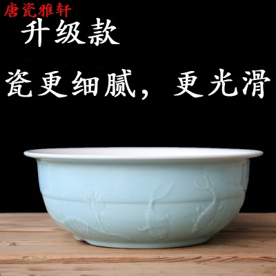 Household ceramics thickening basin old kitchen Household tuba basin ceramic face basin and deepen