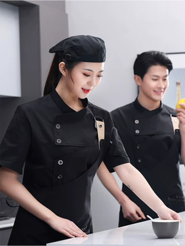 Шеф-повара рабочая одежда мужская летняя летняя отель отель Западный ресторан выпекайте кухни для чая для молока, та же самая высококачественная кухонная одежда с длинными рукавами