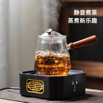 Electric pottery stove glass cooking teapot kettle steam teapot tea cooker high temperature boiled tea stove retro square large