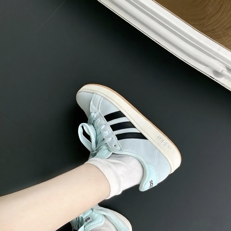 Adidas Grand Court Base 00S Adidas Casual Shoes Mint Green Low-Top Loafers Jr7077 Adidas Grand Court Base 00S Adidas Casual Shoes Mint Green Low-Top Loafers Jr7077