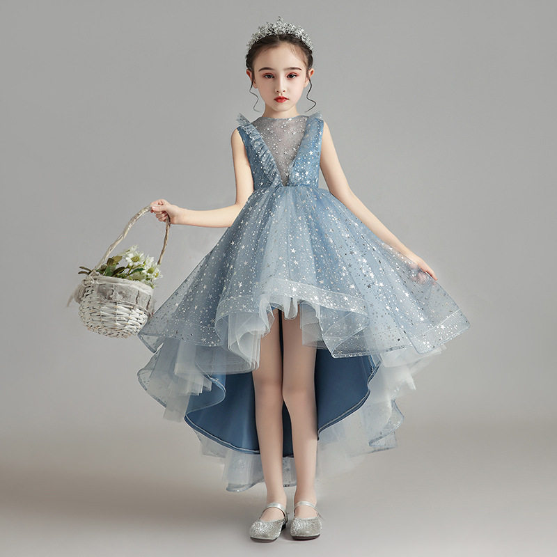 Children's Gown Girl Princess Dresses Dress Fluffy Dresses Flowers Child Sweet wedding dress Dress Presenter Evening Gown Piano Show
