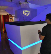 Holographic projection display cabinet 360 degrees suspended naked eye 3d stereo imaging pavilion touch screen interactive holographic exhibition cabinet