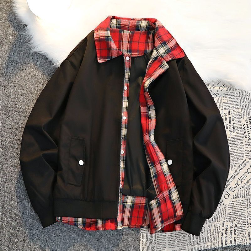 Men's Autumn and Winter Jacket, Versatile Long-Sleeve Autumn Jacket, Stylish Outerwear, Faux Two-Piece Windbreaker, Trendy Chinese Style Jacket Men's Autumn and Winter Jacket, Versatile Long-Sleeve Autumn Jacket, Stylish Outerwear, Faux Two-Piece Windbreaker, Trendy Chinese Style Jacket