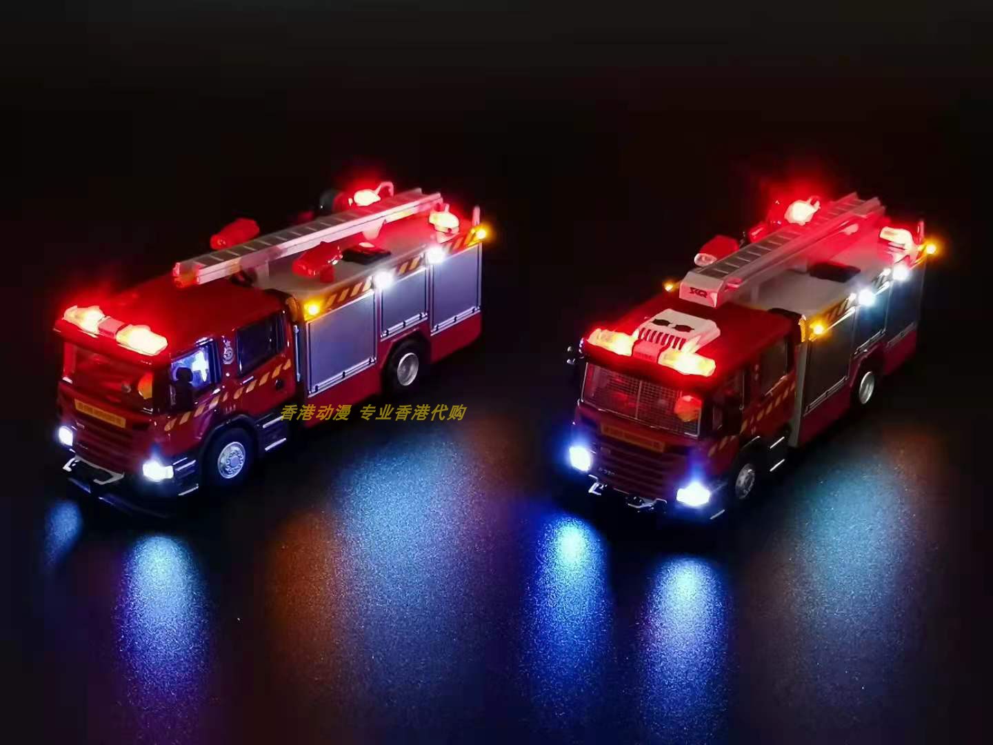 Tiny ミニカー 消防車 香港限定 Tiny 微影City 1:76 展會限定合金車仔- Scania 消防處泵車(F410