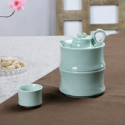 Jingdezhen gốm ấm nồi rượu đặt rượu vang nóng rượu vang ấm nồi gia đình sake rượu vang vàng rượu vang trắng hai ly - Rượu vang