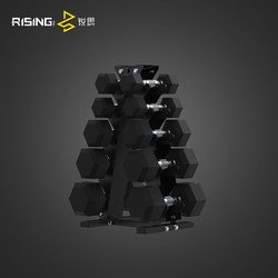 Household three-layer dumbbell rack professional fixed storage rack hexagonal dumbbell rack gym commercial combination set