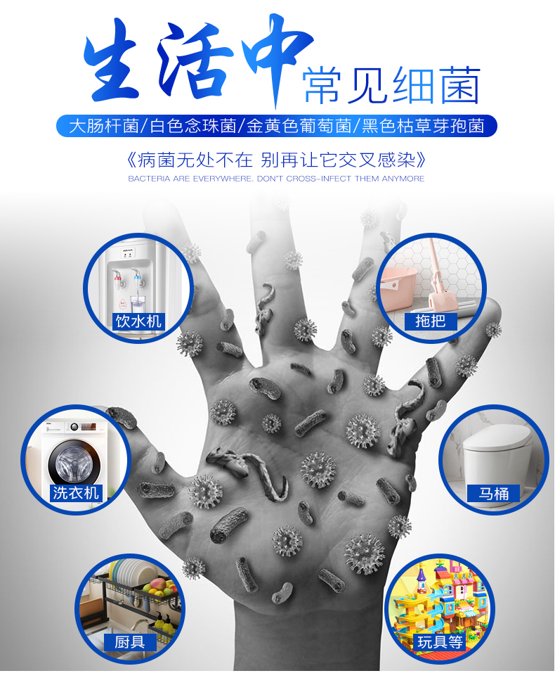 克拉米朵 含氯消毒液泡腾片 家用84消毒液 250g 图7