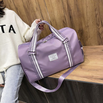 Travel bag wet and dry separation female portable yoga fitness sports bag short-distance mens shoulder travel cover trolley duffel bag