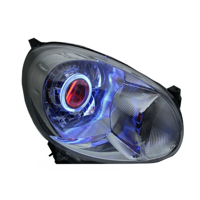 For Nissan March/Micra 201013 Headlights Assembly Blue Damon Eye+Red