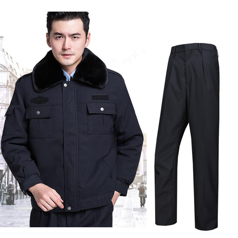 Security winter duty uniform jacket men's suit multi-functional cold-proof cotton clothing large size tooling uniform jacket men