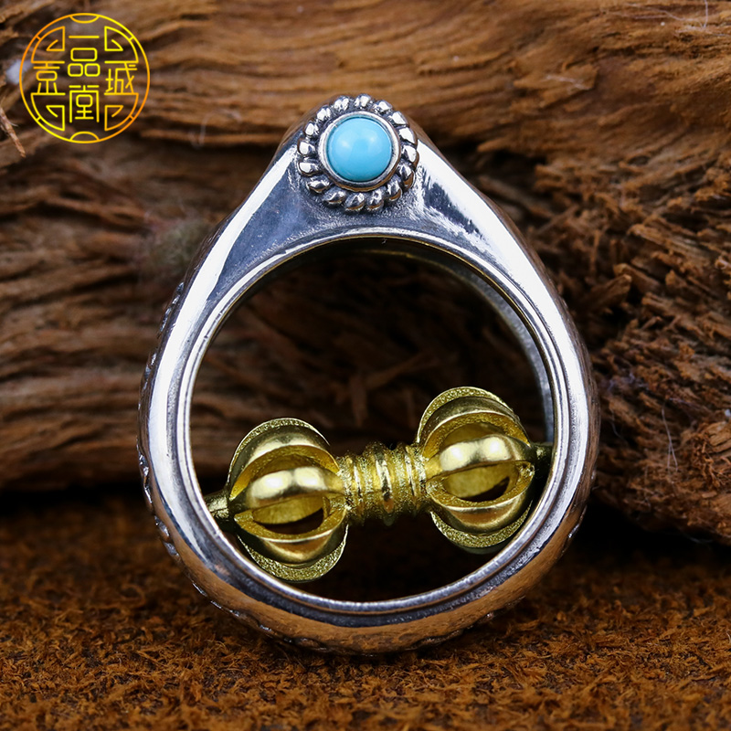 Beijing Yipintang S925 silver vajra water drop pendant pendant pendant fashion retro pendant gift for men and women
