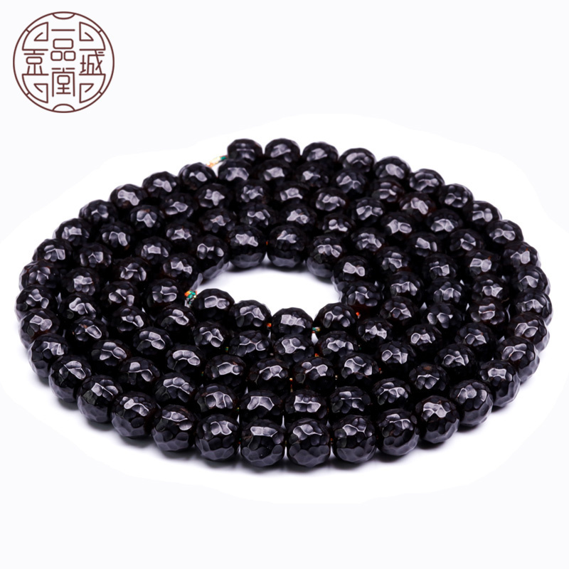 Indonesian Coconut Shell Natural Color 108 Beads Straight-Cut Barrel Beads Meteorite Pattern Passion Fruit Seeds Pumpkin Beads Handcrafted Bracelet Necklace