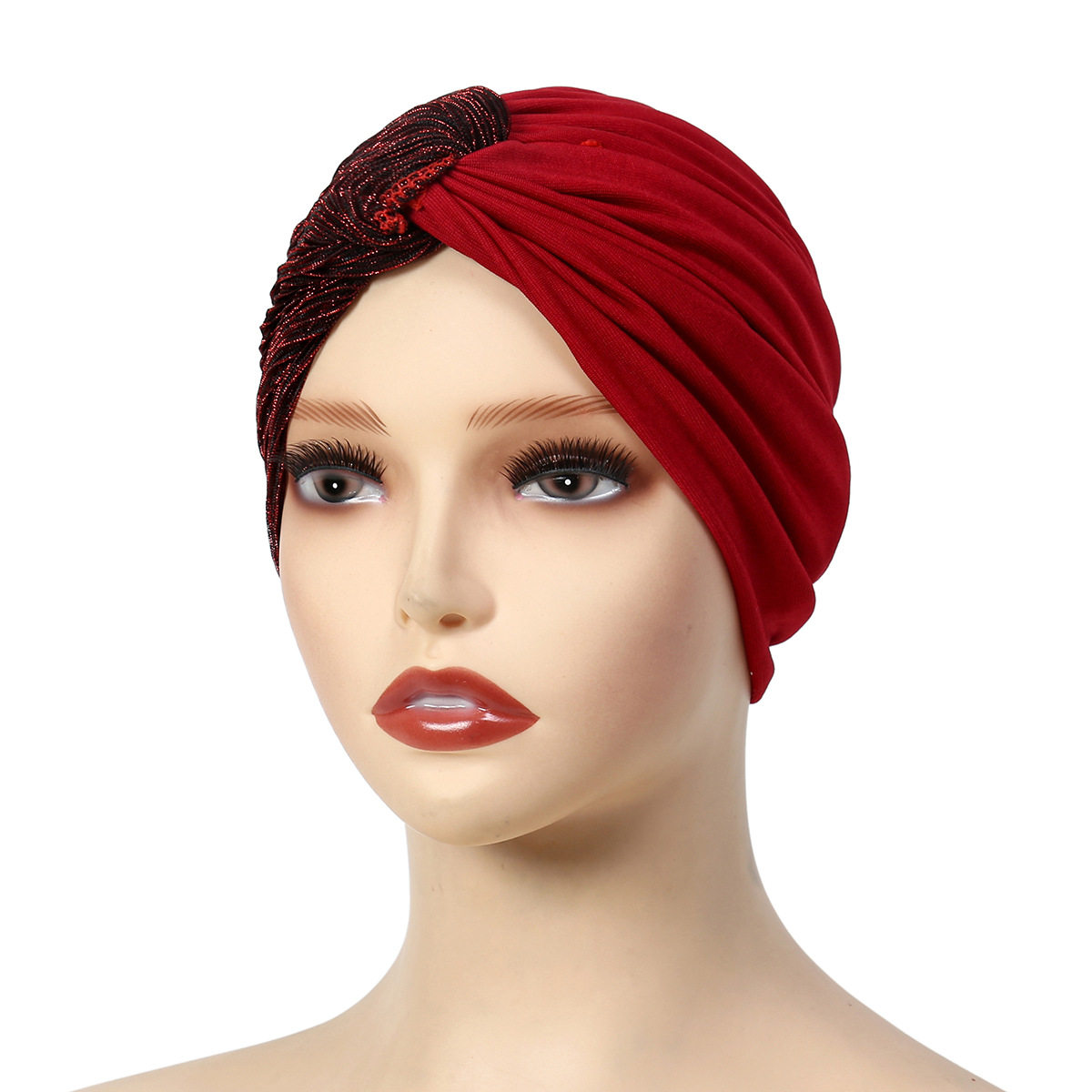 Turban cap hat поддержка шарф кепка многоцветный рукав голову шапку магический свет Шелк shally чалма кепка      