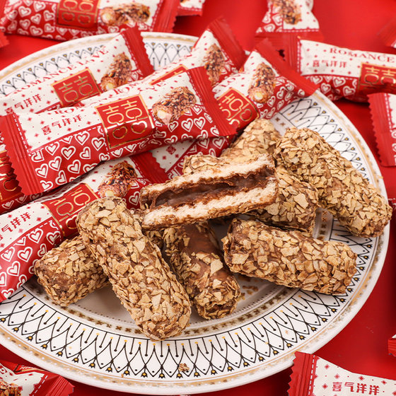 喜气洋洋燕麦巧克力结婚喜糖婚糖订婚伴手礼喜事糖果零食散装批发