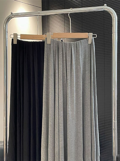 Новая летняя юбка 2025 года для женщин, в стиле «lazy», с высокой талией, для миниатюрных и полных, с широким подолом, драпированная, плиссированная, повседневная юбка А-силуэта