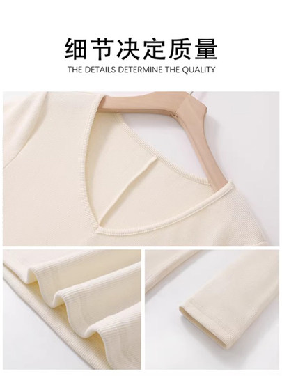 白色步步生莲鱼尾连衣裙女秋冬季内搭针织加绒加厚包臀长裙子长款